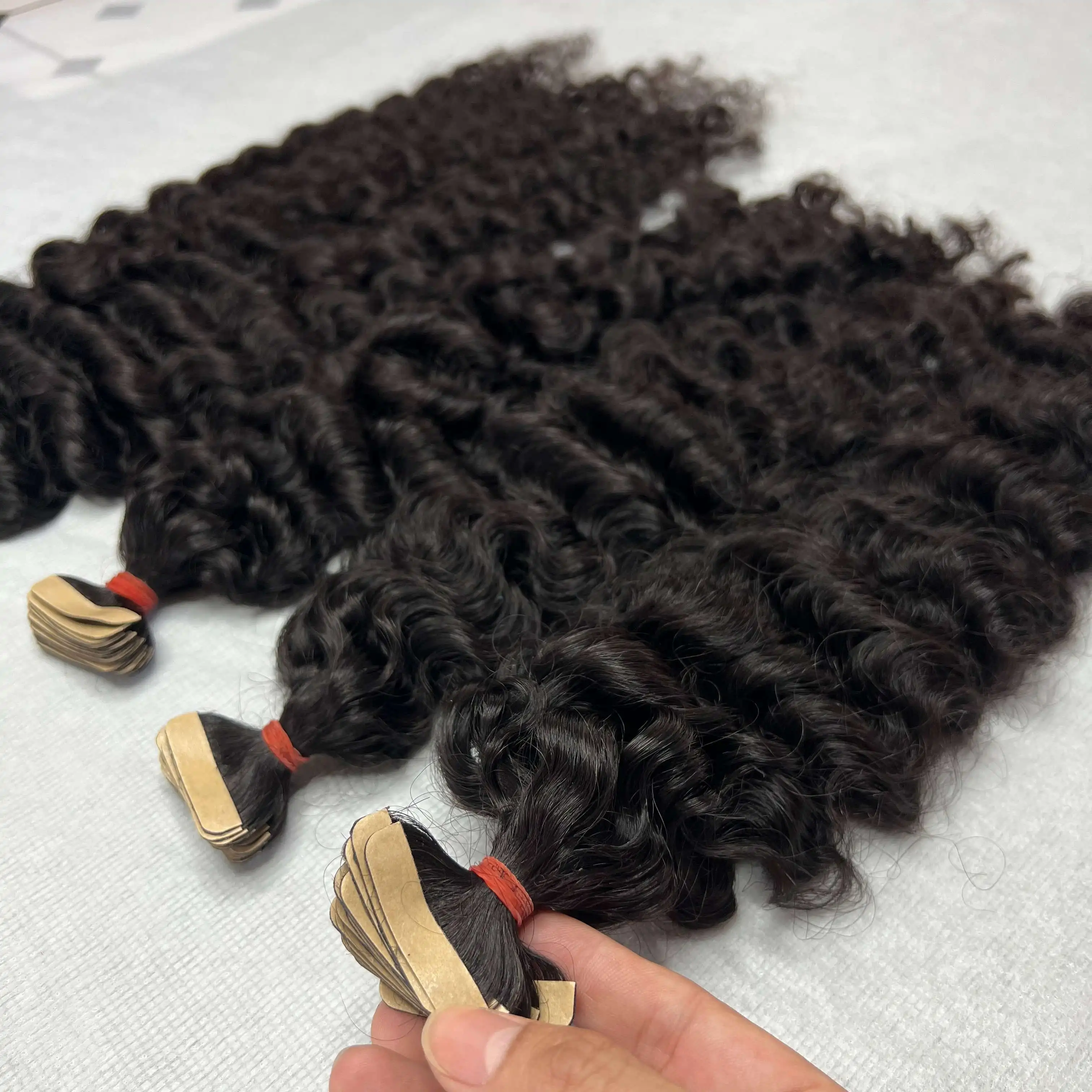 Burmese Curly Hair Remy Hair Tape In Skin Weft Itip Straight Human Remy Raw Virgin Unprocessed Hair Extension