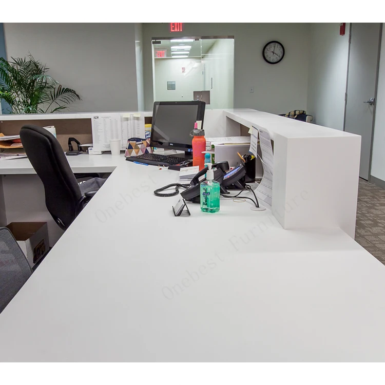 2024 Acrylic Spa Front Counter For Villa Nail Table Design Magazine Racks Reception Desk