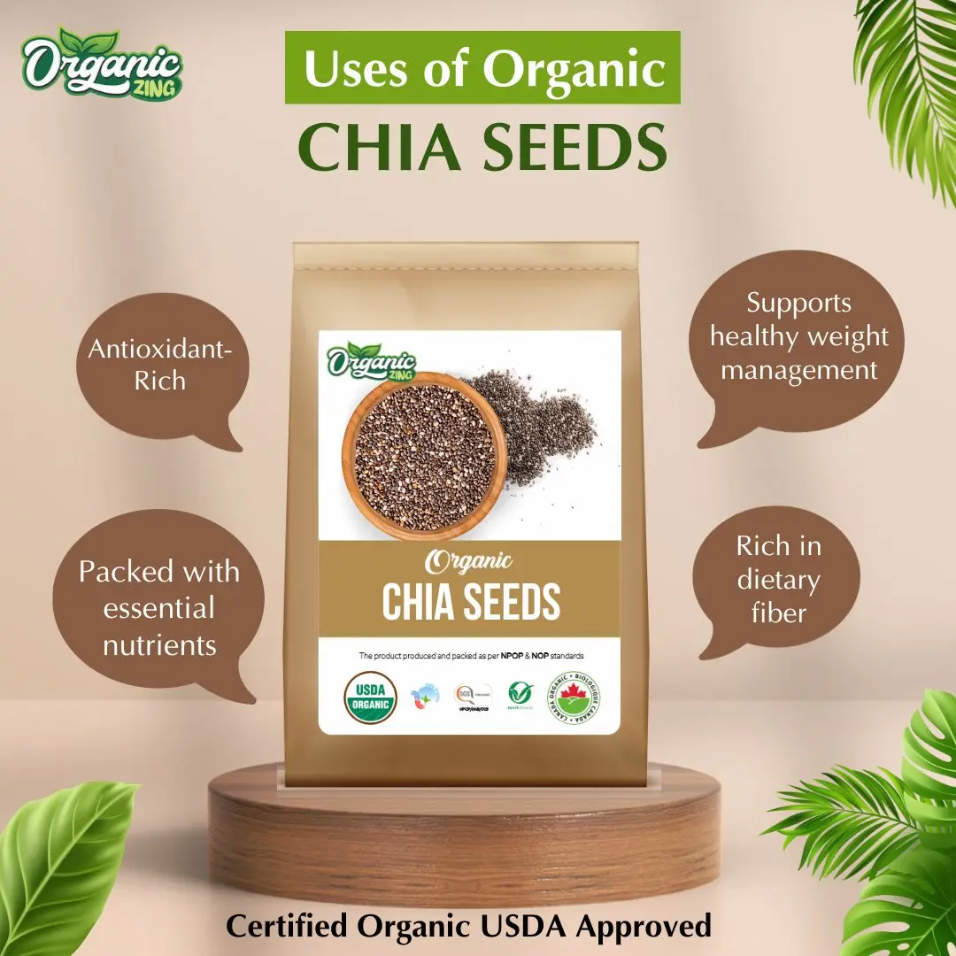 Wholesale Supply 100% Organic Chia seed for Smoothies, Puddings and Salads  | Vegan | Preservative free