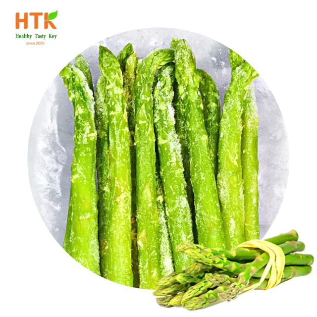 Лидер продаж, замороженные зеленые стебли спаржи с IQF, нарезанные измельченные из пищевой фабрики HTK во Вьетнаме для продуктов питания и напитков