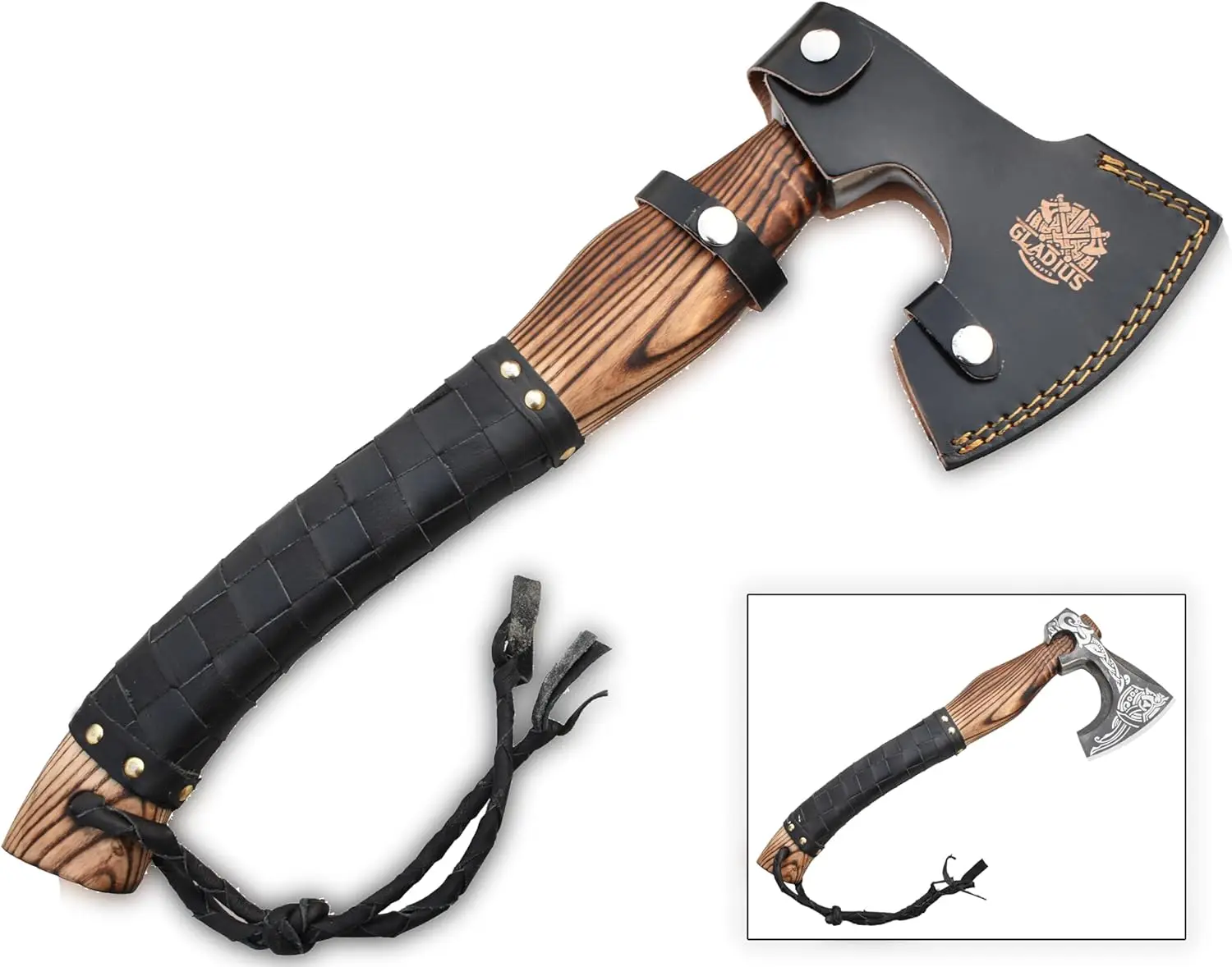 Viking axe Norse axe Medieval axe with leather sheath hot sale drop shipping 2023