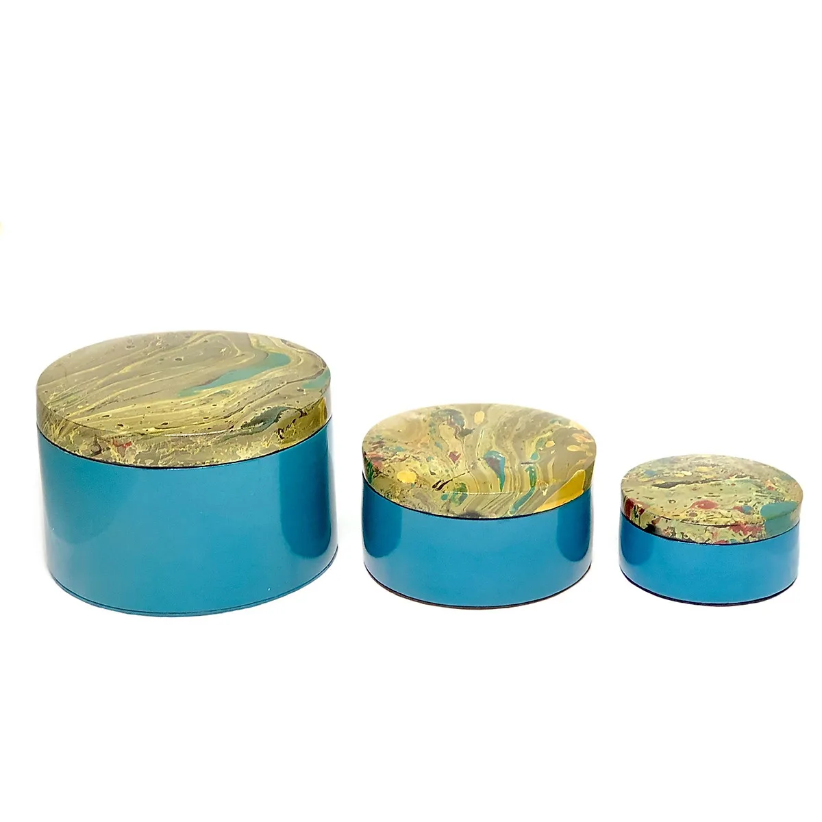 High Quality Set of 3 Unique Luxury Painted Lacquer Box Round Pillars Hot Sale in Bulk Best Price Wholesale Vietnam Supplier