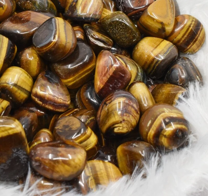 High Quality Tiger Eye Tumbled Stones Polished Tiger Eye Crystal Tumble Stones Flashy Tiger Eye Healing Tumbled Stones