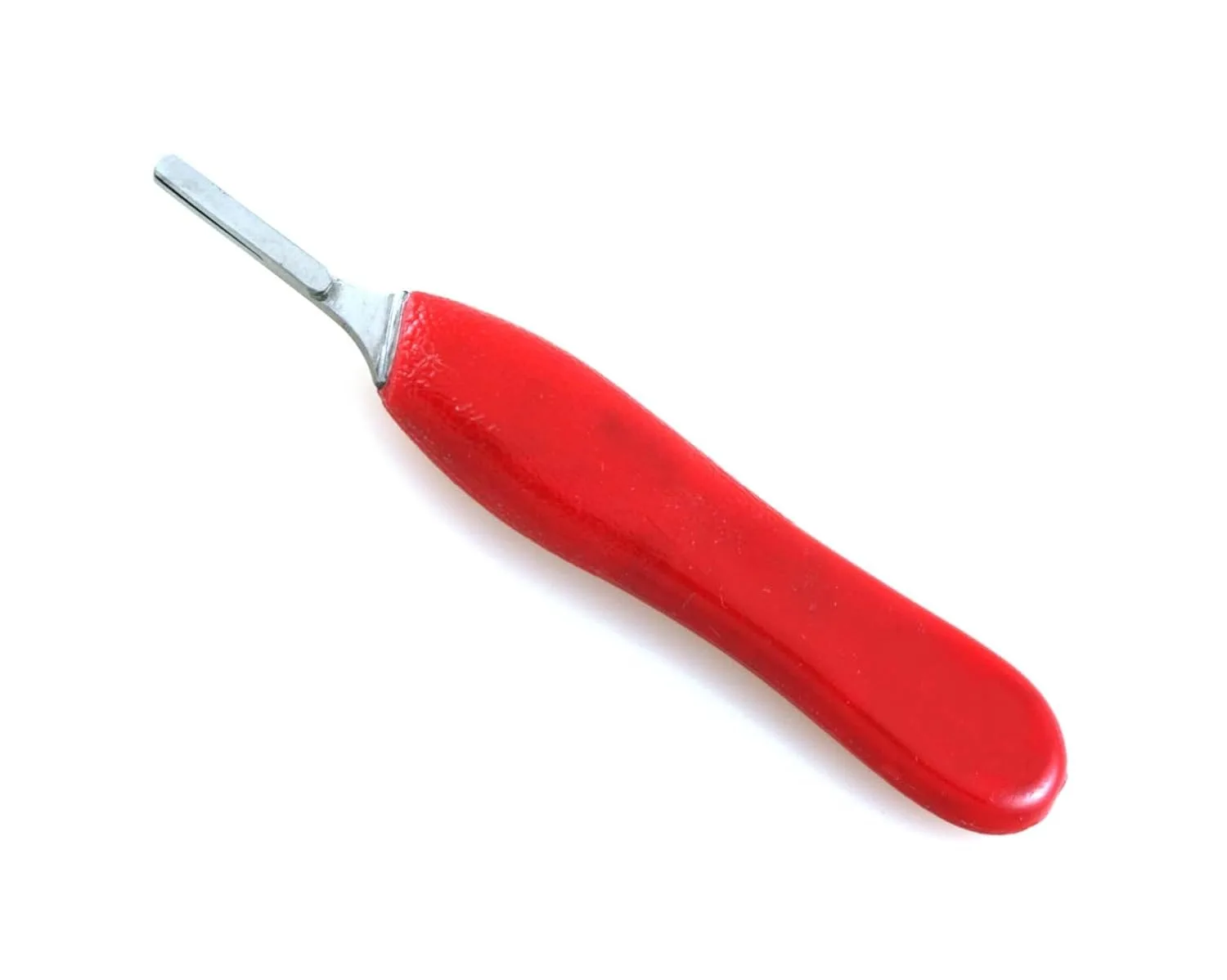 SCALPEL KNIFE HANDLE #4 RED PLASTIC GRIP VETERINARY, DENTAL INSTRUMENTS