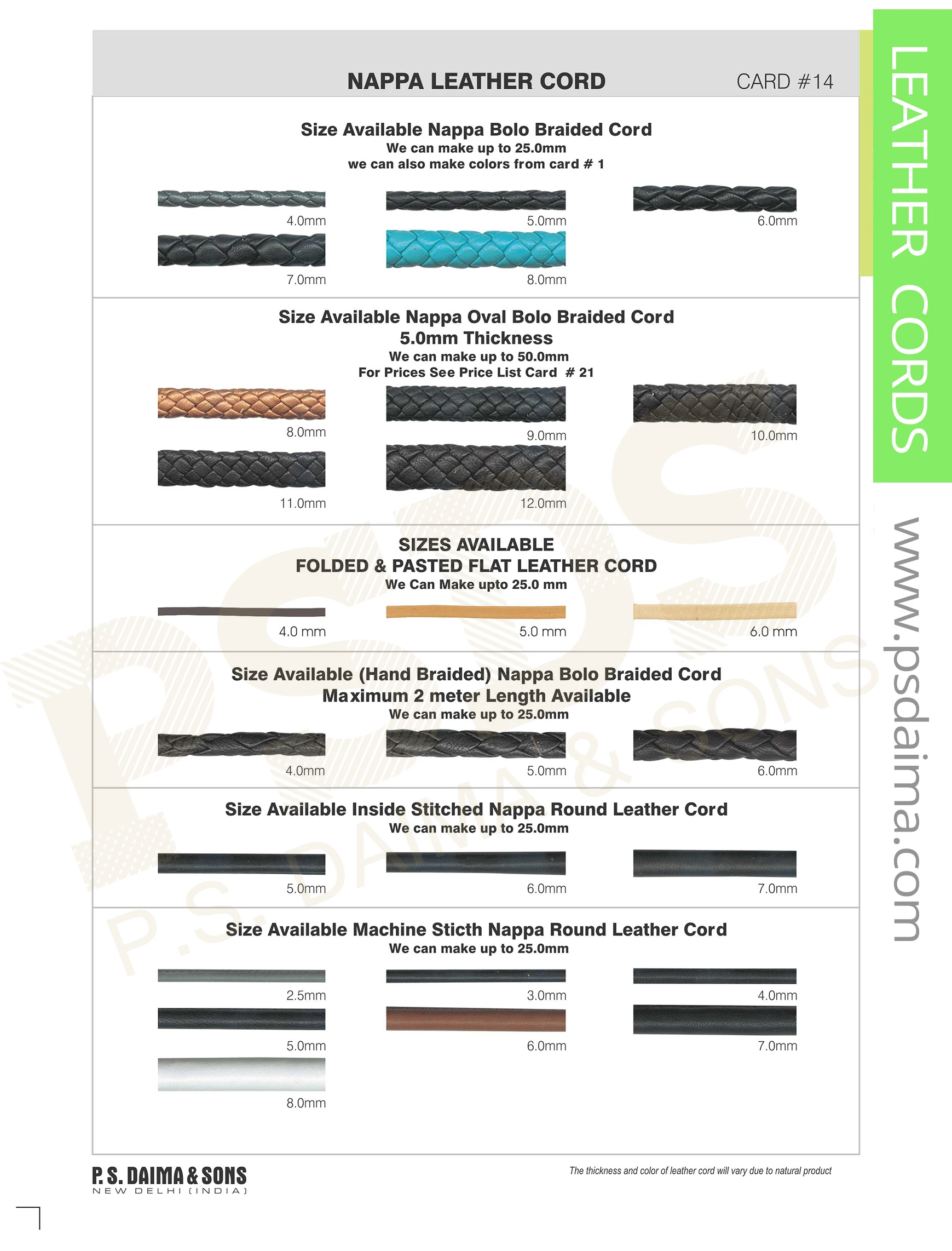 nappa folded flat braided leather cord | High Quality Manufacturer | Great Rub Fastness, Light Fastness & Perspiration Fastness