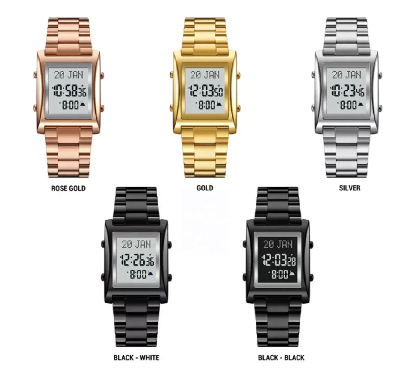 Hot Selling Custom Logo New Modern Waterproof Azan Muslim Watch Worldwide Prayer Time