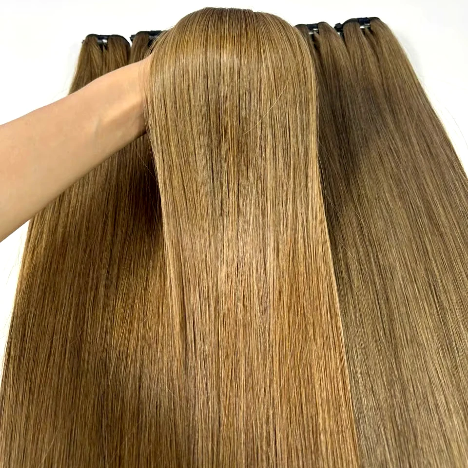 Cheap Price Vietnamese Remy Hair Bundles Natural Straight Machine Double Weft Color Skin Weft Human Hair