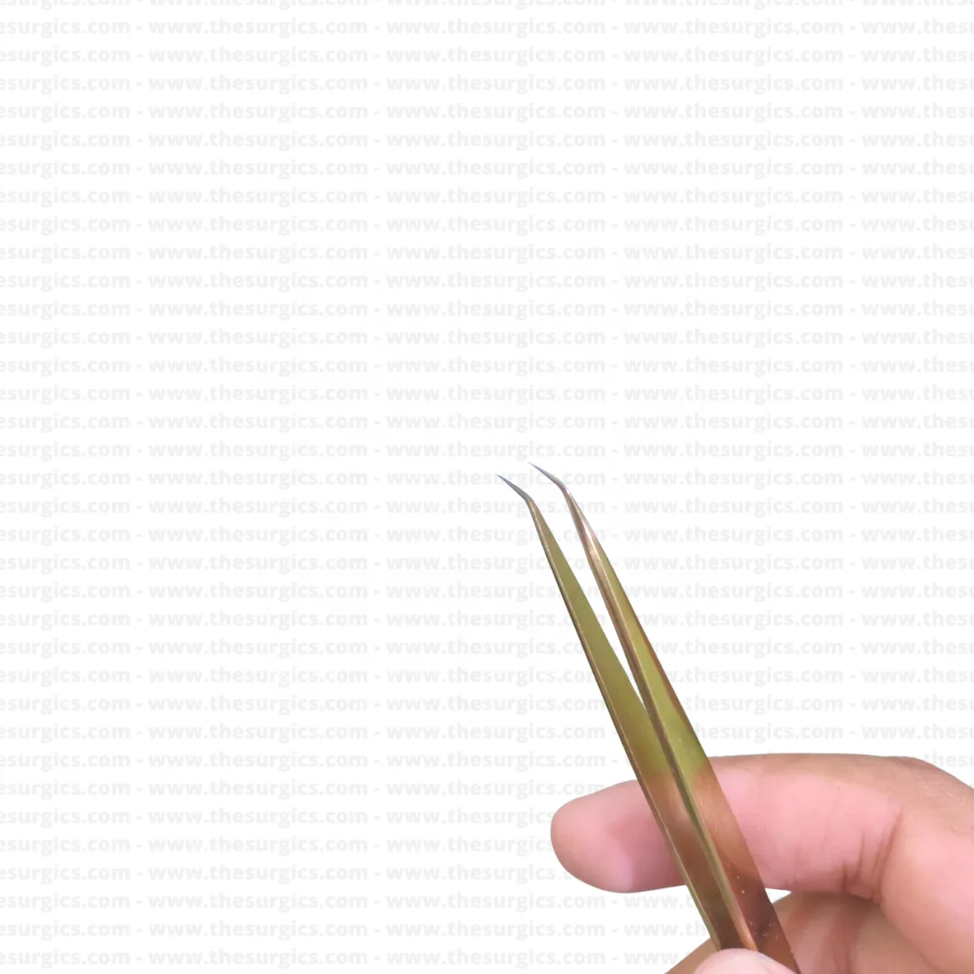 Gold Long Handle Isolation Tweezer Eyelash Extension Tweezers Custom Logo Private Label Stainless Steel Wholesale For Eyelashes