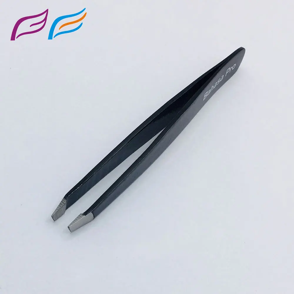 Wholesale Slanted Tweezer Eyebrow Best Brow Tweezers for Ingrown Hairs with custom logo packaging and colors