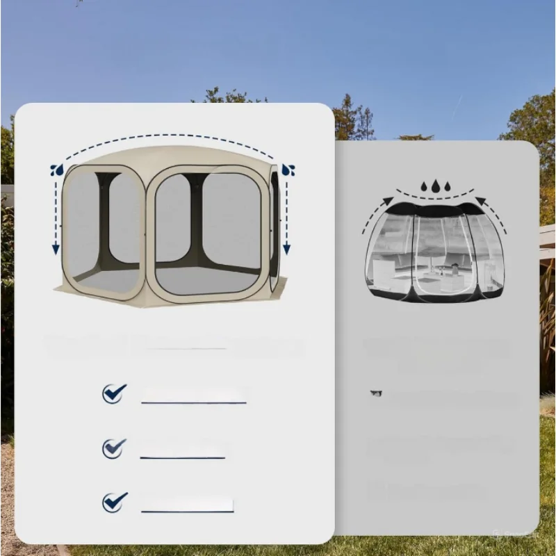 NEW PRODUCT Pop-Up Screen Tent for 4-6 People, Bug-Proof & UV Protected, Easy Setup for Camping and Outdoor Activities
