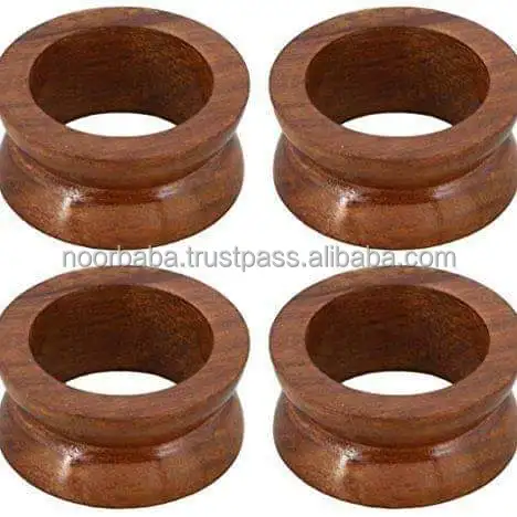 Wooden Handmade  Napkin Ring Pure Made with Nature Wood with sheesham  wood agate by noorbaba