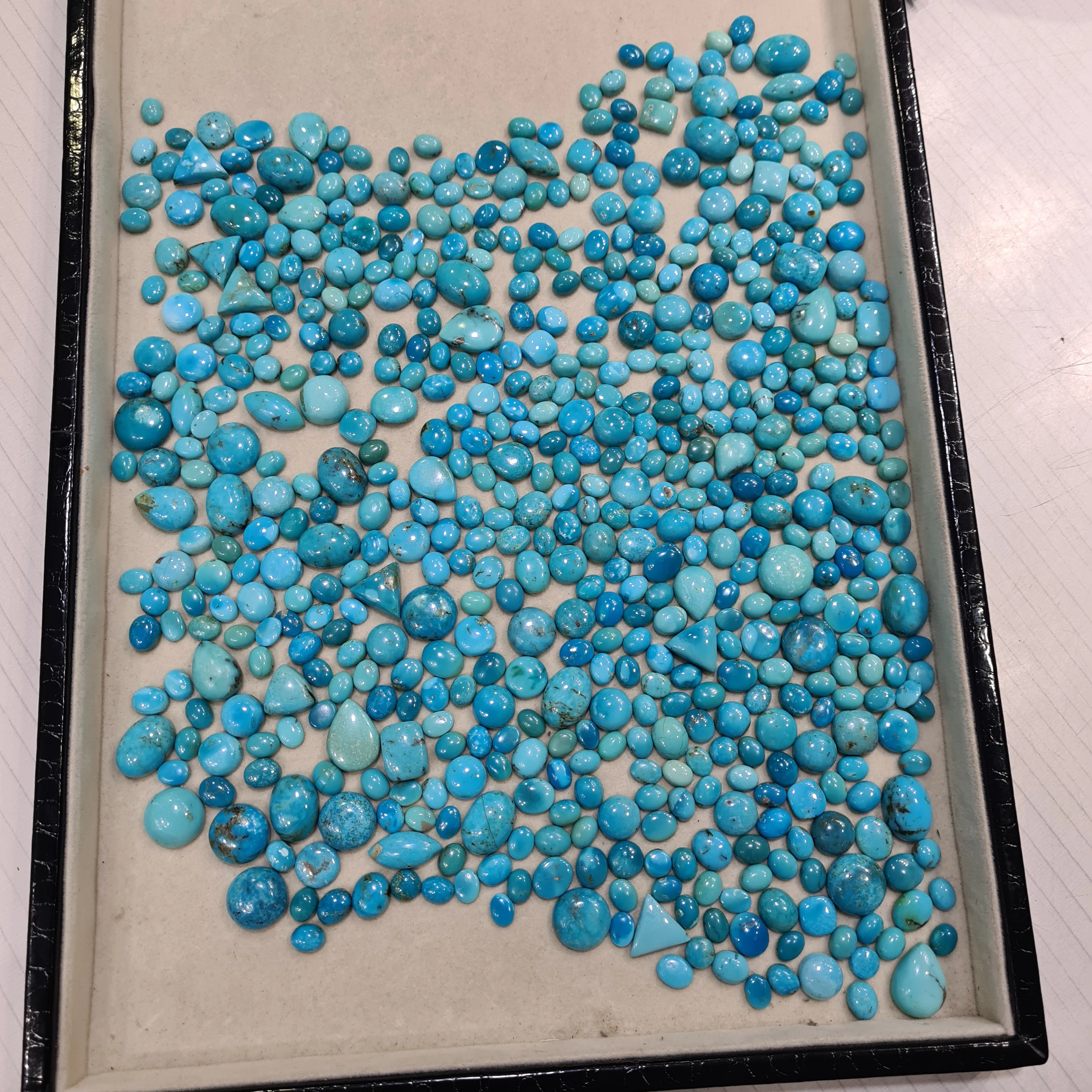 Arizona Blue Turquoise Mix Shape Cabochon Loose Gemstone Turquoise Custom Free Size Cut Polished Semi Precious Stone Turquoise