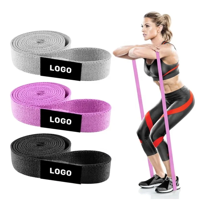 Pull Up Mobility Assist Long Resistance Bands Set Fabric Men Women Elastic Fitness Body Bands Heavy Duty Stretch Exercise  Bands
