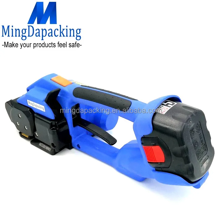 orgapack ort200 with Two Battery powered plastic strapping tool