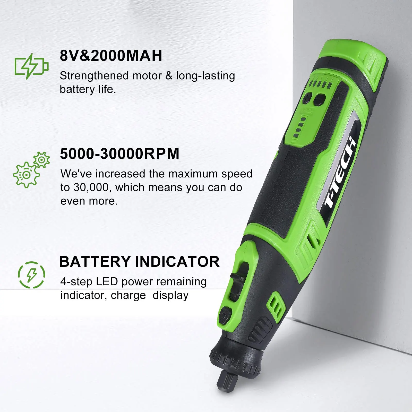Customized Multifunction 73pcs Accessories 2.0 Ah Battery Rechargeable 8V Cordless Rotary Tool Kit