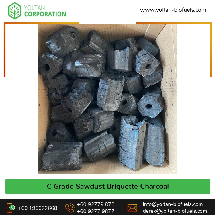 Experts in Selling Top Notch Quality Machine-Made Charcoal C Grade Sawdust Briquette Charcoal from Malaysia