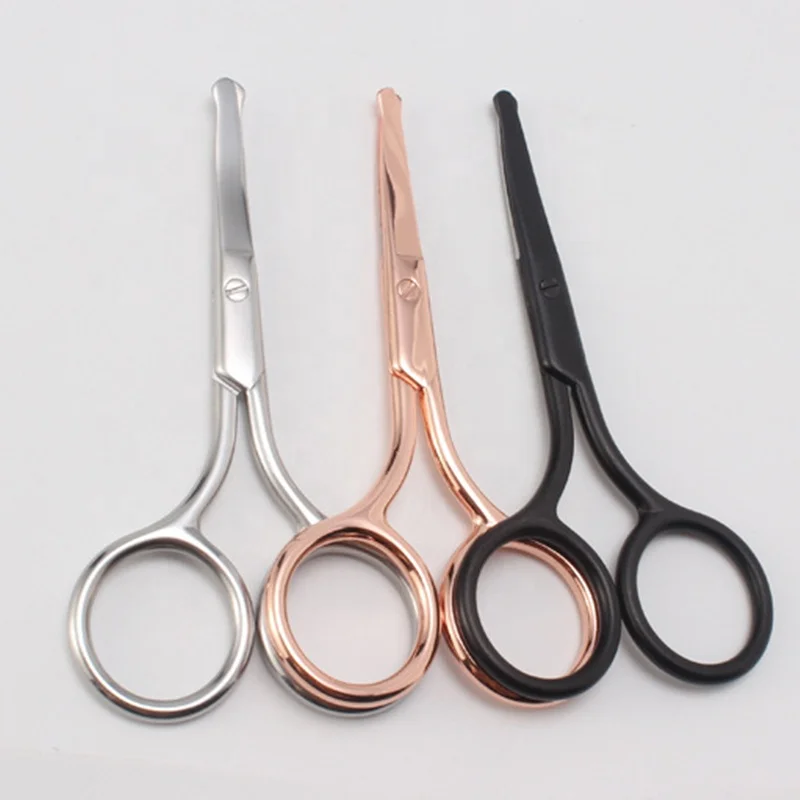 New Multi Color Stainless Steel Eyelash Beauty Scissors Eyebrow Trimming Scissors with sharp blade and tip easy to use hand grip