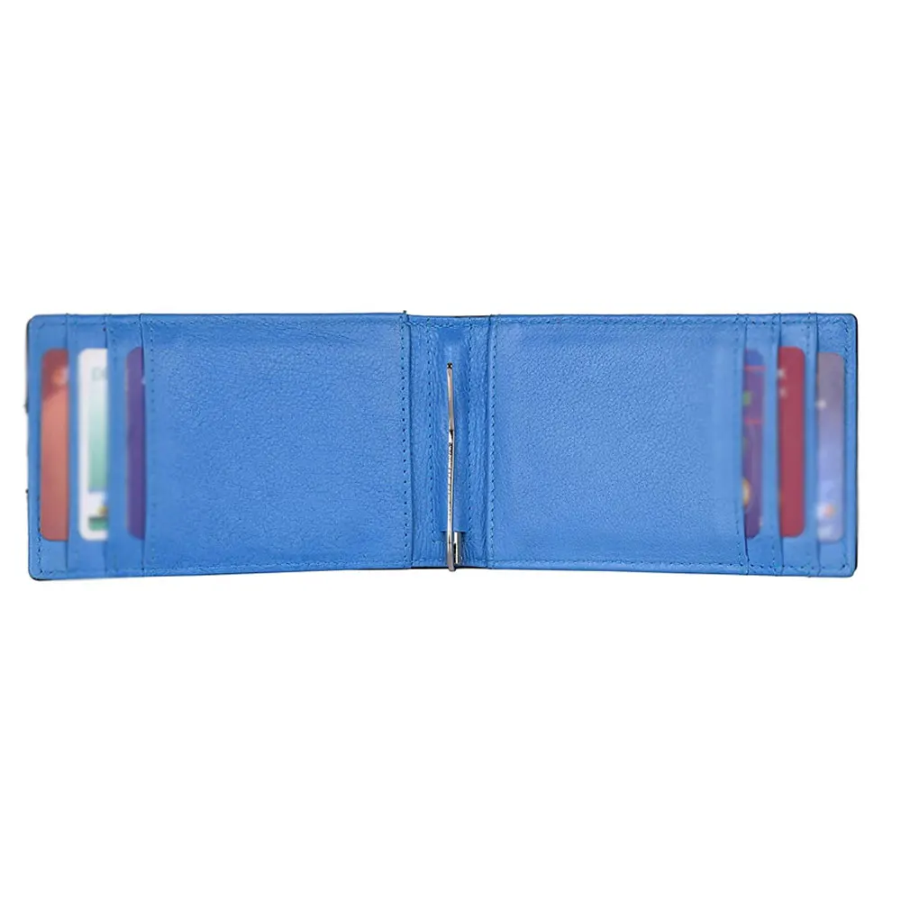 Hot Selling Cash Card Holder Wallet Minimalist Men Cow Leather Wallet Genuine Leather Custom Bi Fold Wallet Men