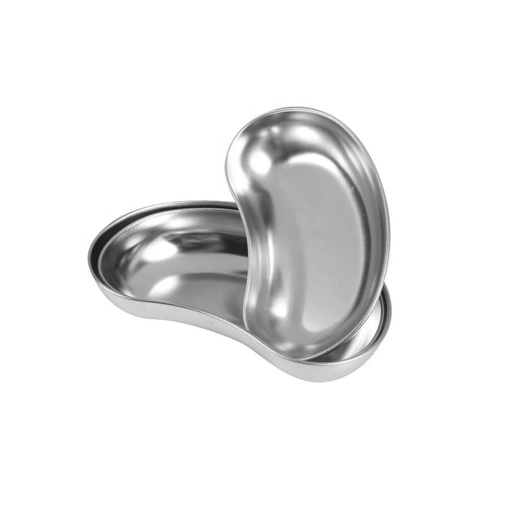 Surgical Dental Trays Medical Surgery Dental Instruments Curved Stainless Steel Kidney Bowl Tray