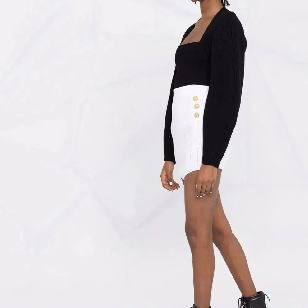 School Girls Mini Sexy Women Short Skirts Knitted Skirt Ribbed Knit Fitted Mini Womens Skirts