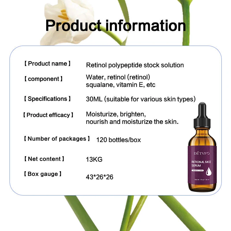 Private Label Vitamin C Serum Retinol Hyaluronic Acid Serum For Brightening Firming &hydrating For Face Day & Night Skin Reset