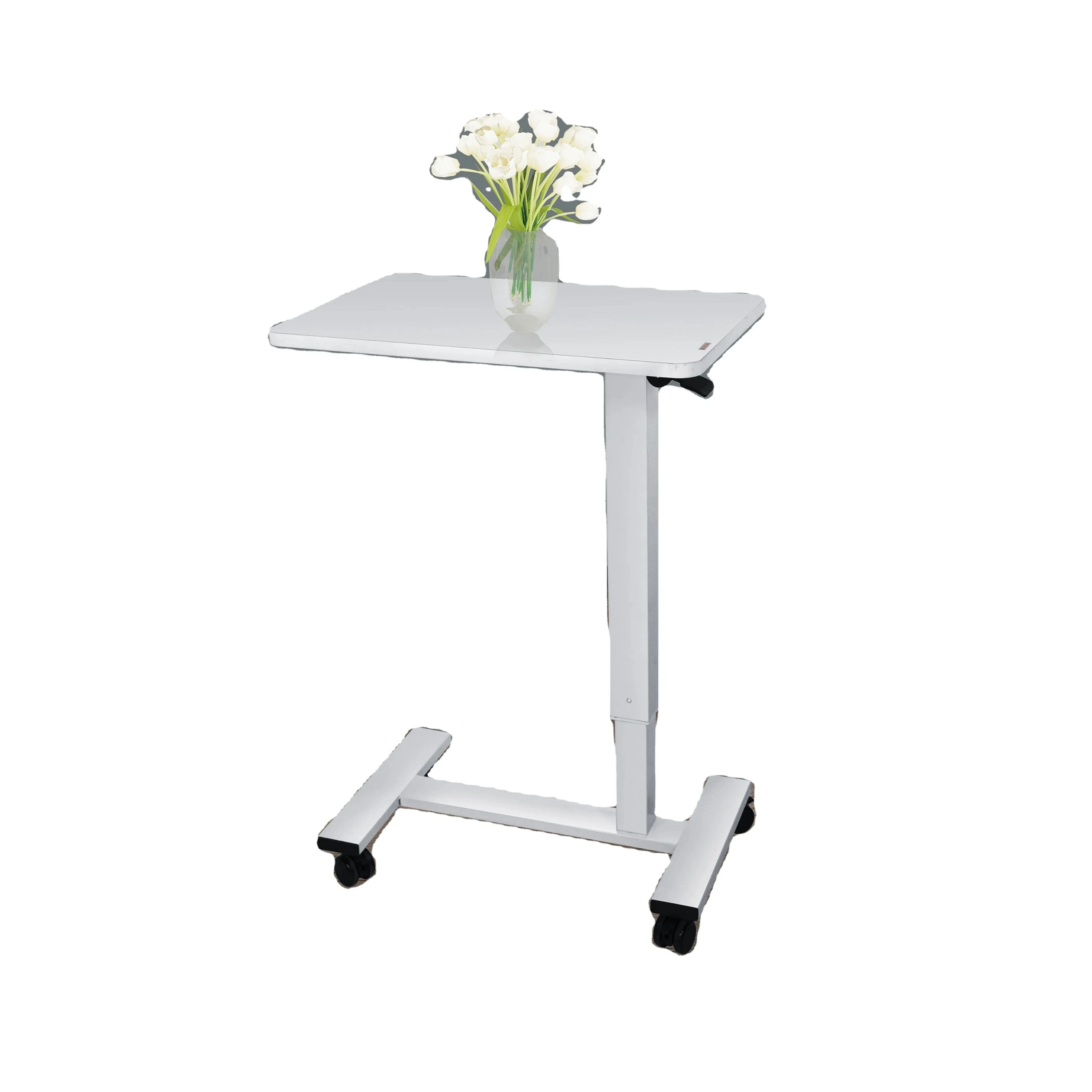 Dihao Hospital Furniture Big Desk Top Height Adjustment Medical Patient Dining Overbed Table Manufacturers
