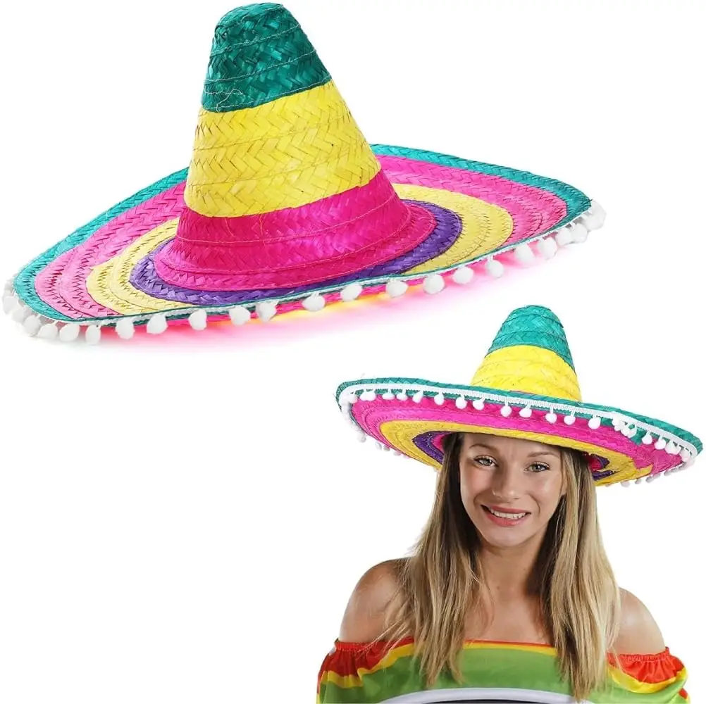 Top selling items Mexican Hats Sombrero Party Hats Straw Hat for Festival Holiday Handwoven Wholesale from Vietnam