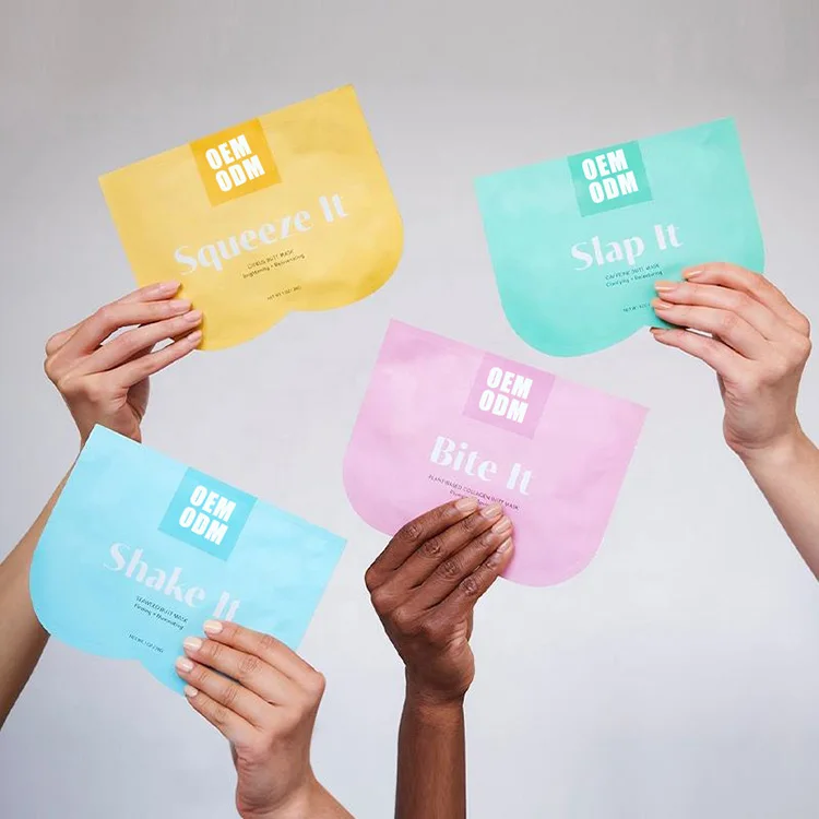 Private Label Custom Vegan Female Body Firming Lifting Buttock Sheet Hip Care Moisturizing Butt Mask