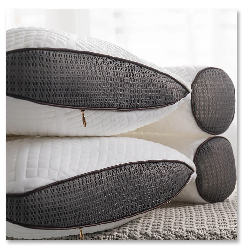 White Microfiber Filling Pillow for Hotel Certificated White Goose Feather Pillow