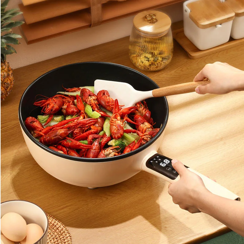 Yonsa 4L Chinese Multi-Function Portable Non-Stick Cooker Pan Hotpot Multifunction Mini Cooking Electric Hot Pot