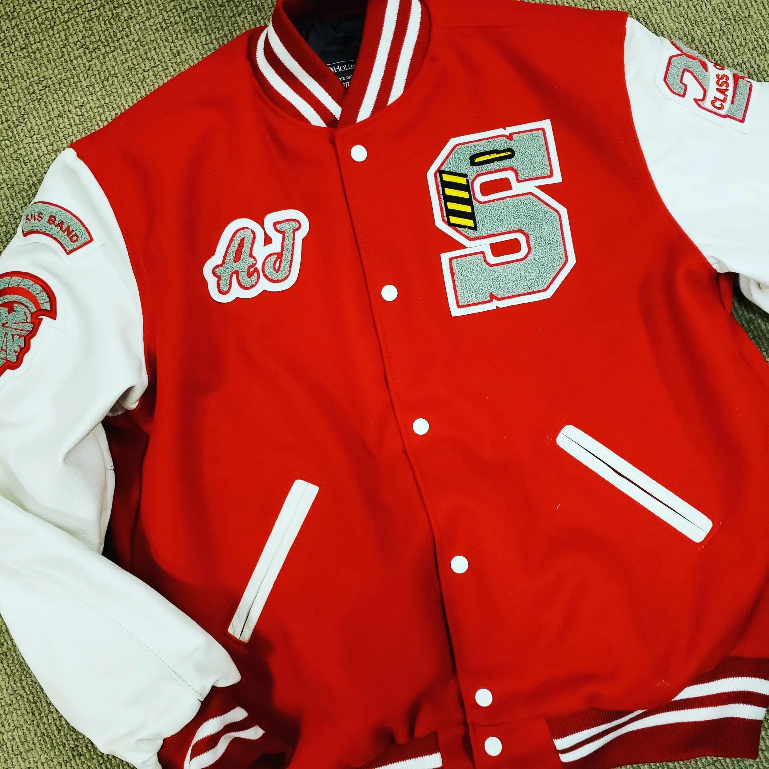 Custom Logo Wool Chenille Embroidery Baseball Letterman Jackets Letterman Michael Jackson Varsity Bomber Jacket