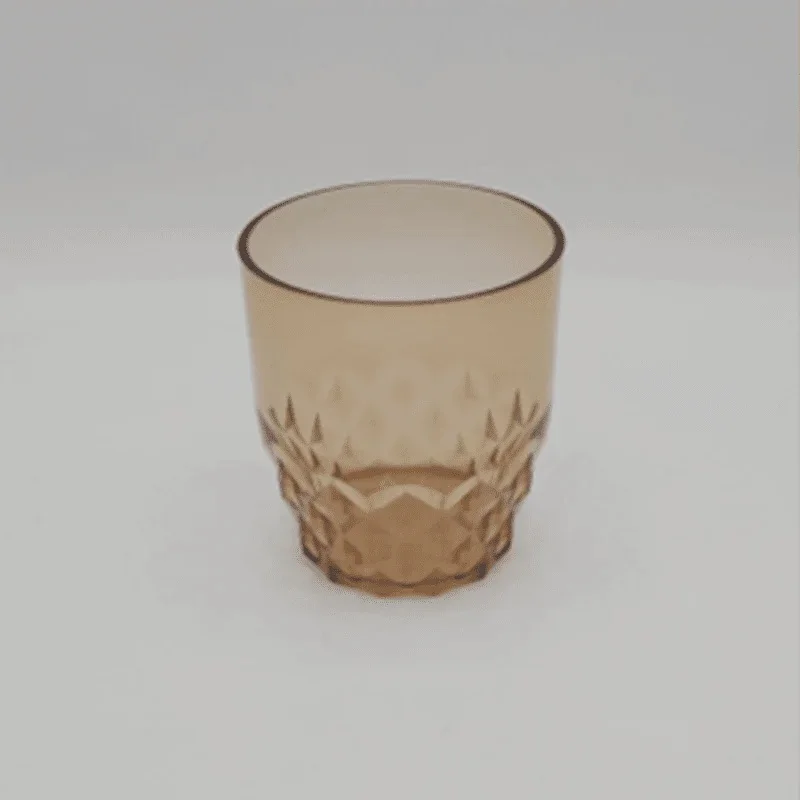 Hgh-quality Acrylic Leaves Cut DOF Glass Cup Elegant durable drinkware featuring unique leaf designs, perfect for any occasion