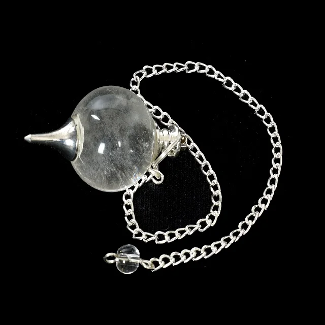 Wholesale Crystal Quartz Sphere Dowsing Pendulum Agate & Quartz Mix Healing Crystal Pendulum for Crystal Craft Stone Collectors