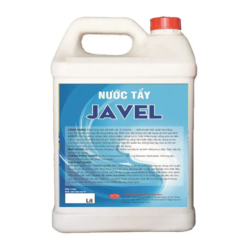 Super Discount for Vietnam Javel Fabric Bleach White Stocked Liquid Solution Effective Removing Stains Including Coffee Stains