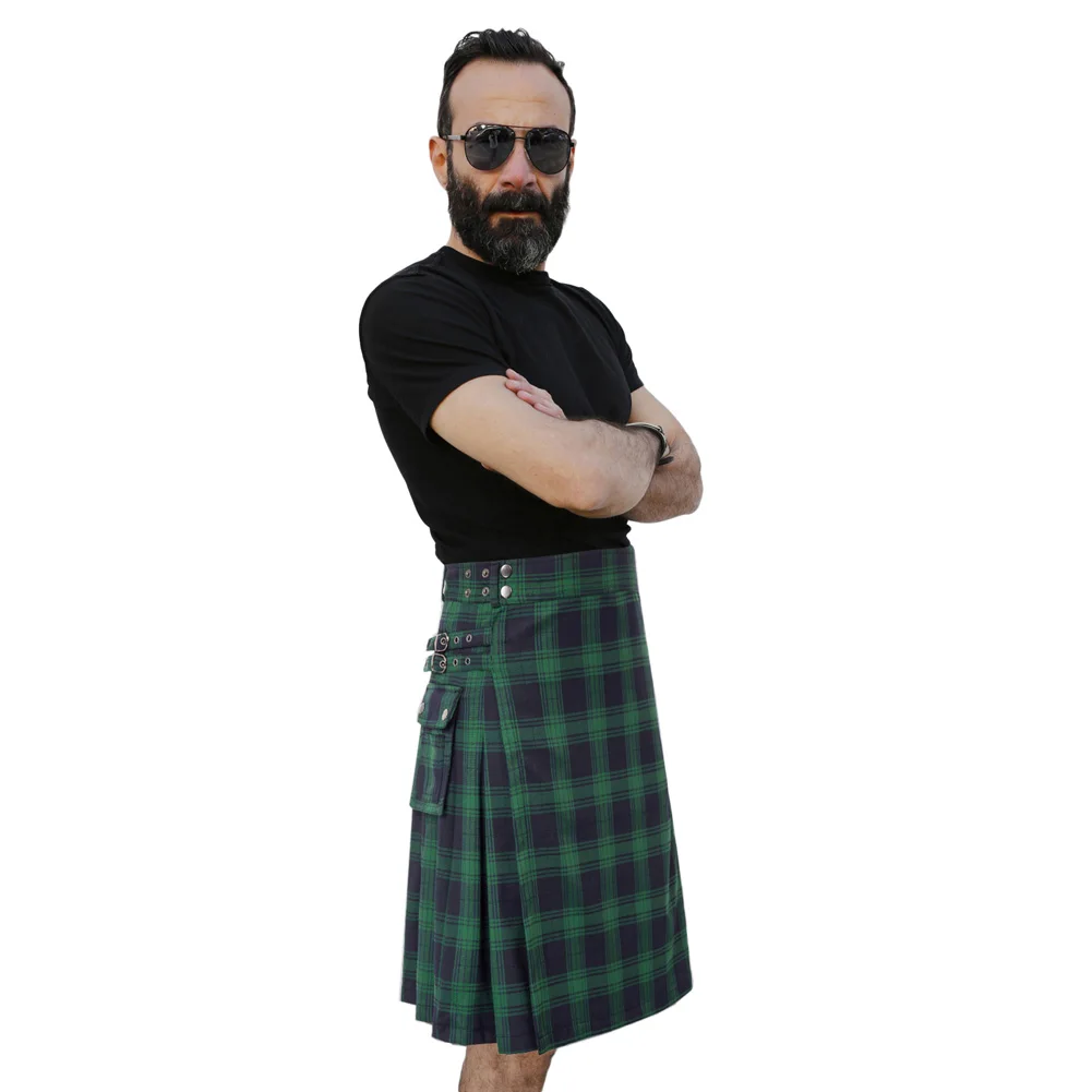 SLE02066 SD Mens Scotland Scottish National Kilt Skirt Tartan Plaided A-Line Stylish