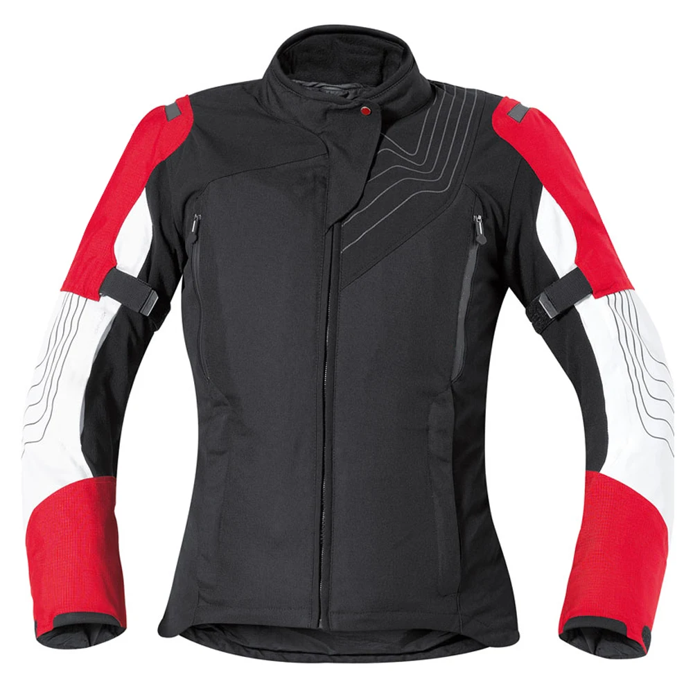 Customize women best motorcycle bike riding textile/touring jacket with certified protector ladies motorbike textile jacket