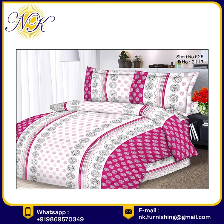 Hand Woven Pure Cotton Fabric Abstract Design King Size Double Bed Sheet Wholesaler By  Prakash Cotton Mill