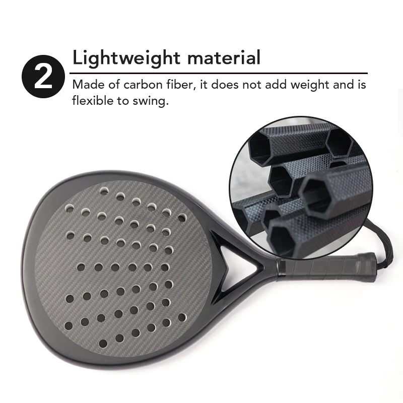 Oem Custom Design Cheap Wholesale Tennis Racket Carbon Fiber Padel Raquets Paddle Tennis Rackets