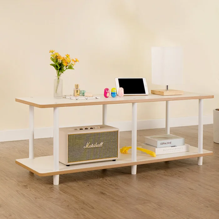 Modern White Display Shelf And Room Divider Freestanding Decorative Storage Shelving Bookshelf,Multi-Functional Wood Bookcases