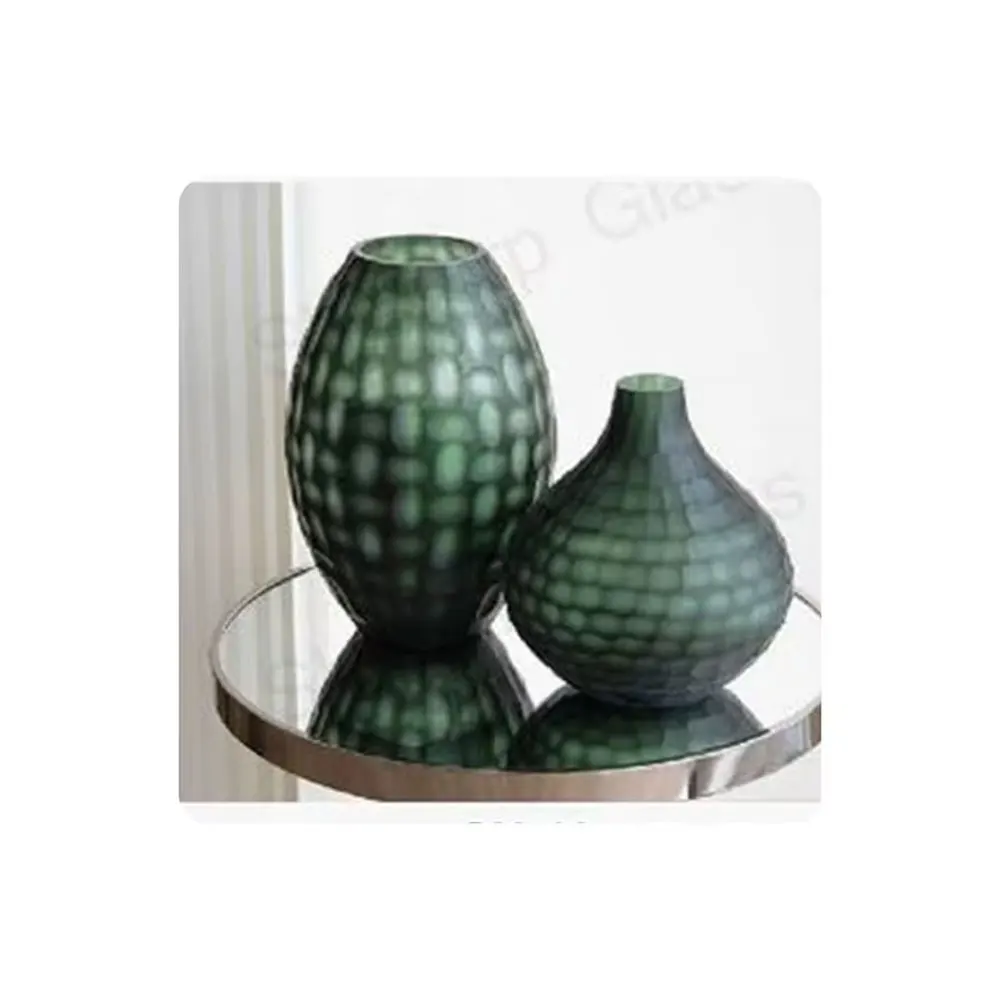 High Quality Indoor Home Decorative Glass Vase Supplier From India
