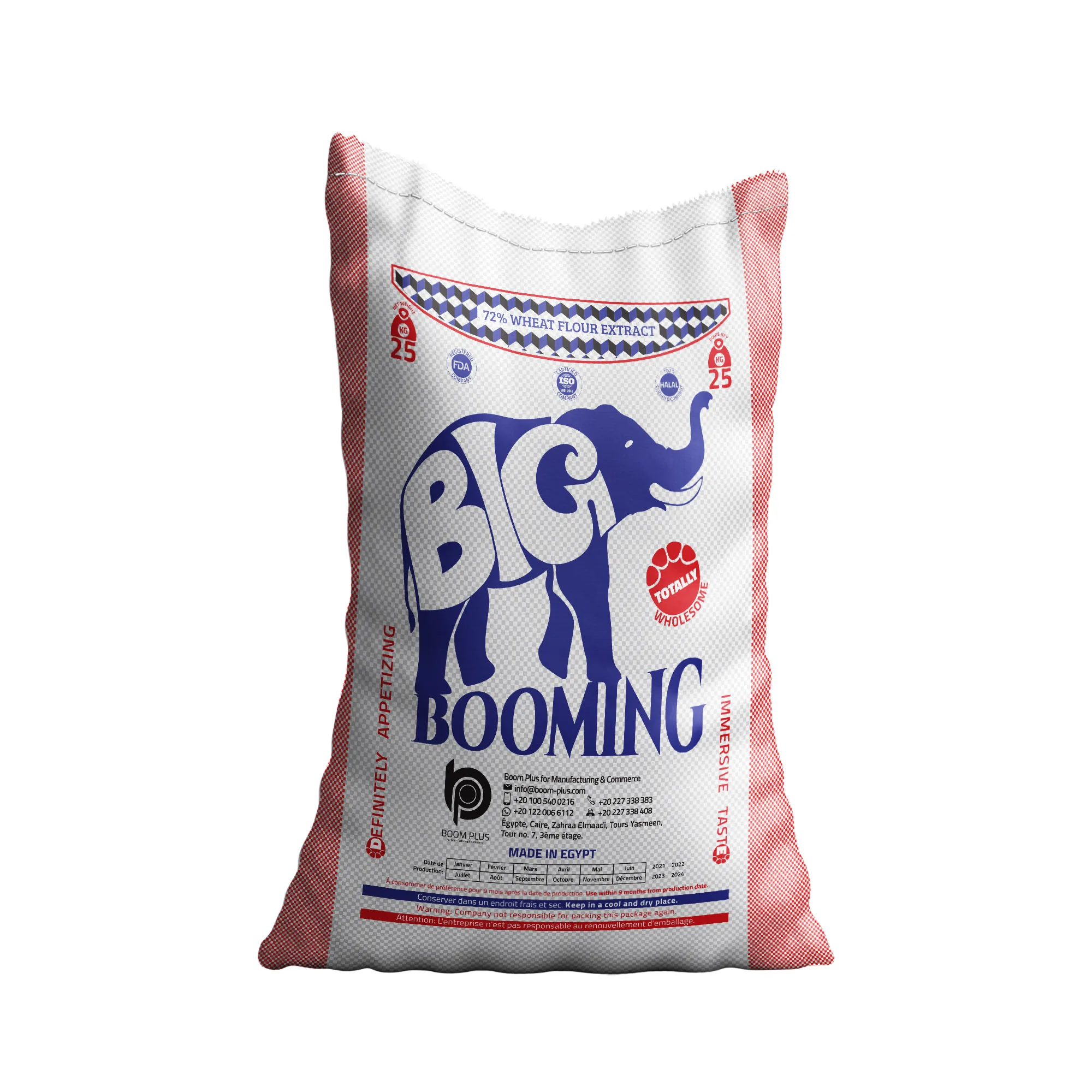 Big Booming 25 kg Bread Wheat Flour High Gluten Premium Quality Dried Dry Made Oat Milling Process Bakery Use Directly Egypt