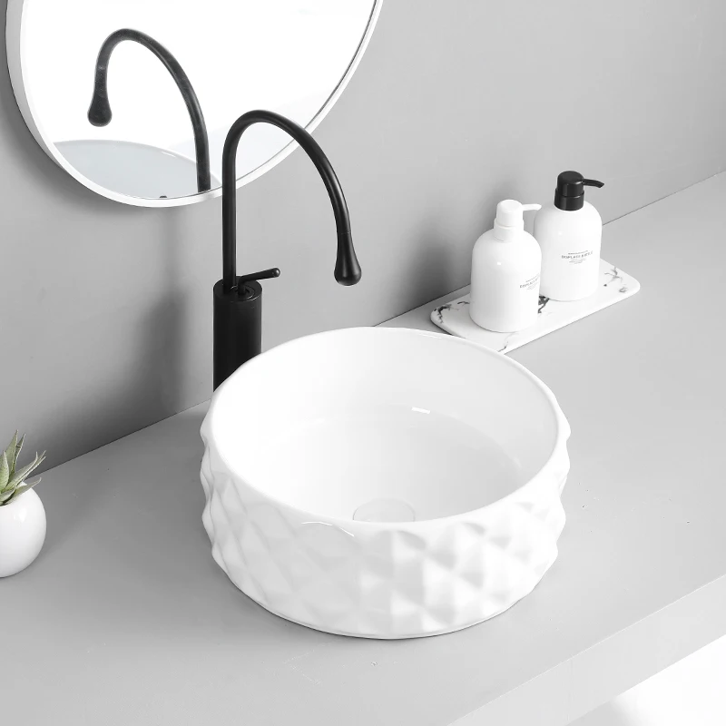 Islamic Modern Luxury  Sanitary Ware Washbasins Bathroom Electroplated Art Basin Wash Basin Sink