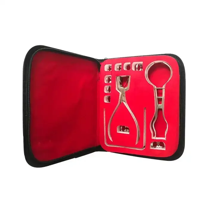 Hot Sale Customized Dental Rubber Dam Kit with 12 Clumps and Sterilization Tray endodontic instruments