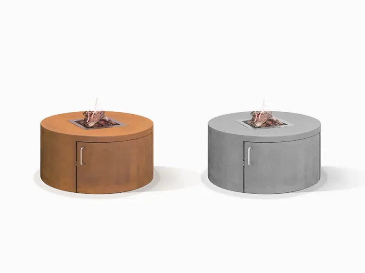 square gas and wooden burning home garden stove fire pit table outdoor corten steel smokeless firepit heater