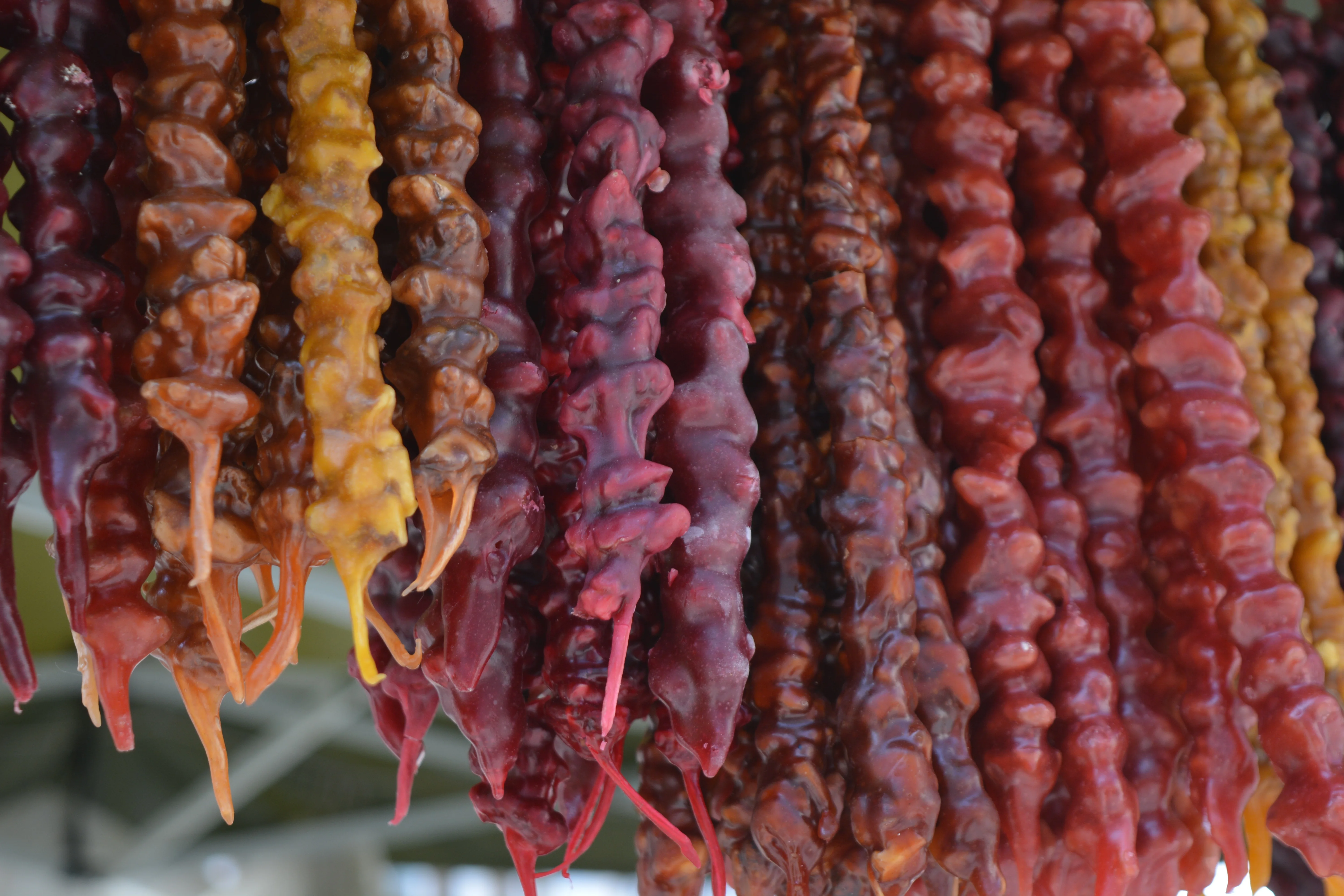 Натуральный чурчхела на каждый день фрукты и грецкий орех, яркие палочки характеристика запеченные материал полки происхождения Тип жесткого возраст жизни