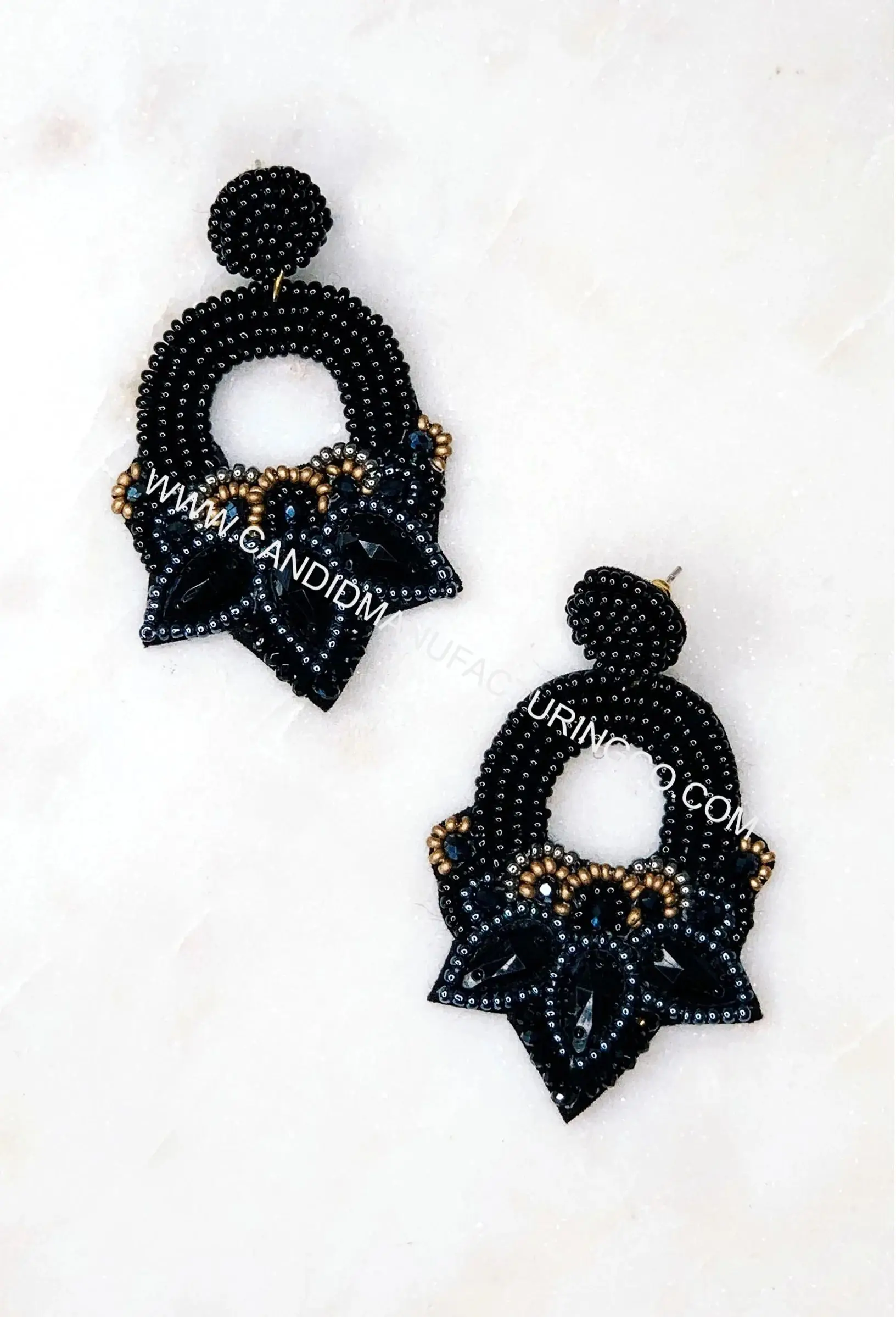 Серьги с бусинами CALLA в черном цвете легкие серьги модные ювелирные изделия и аксессуары низкая цена