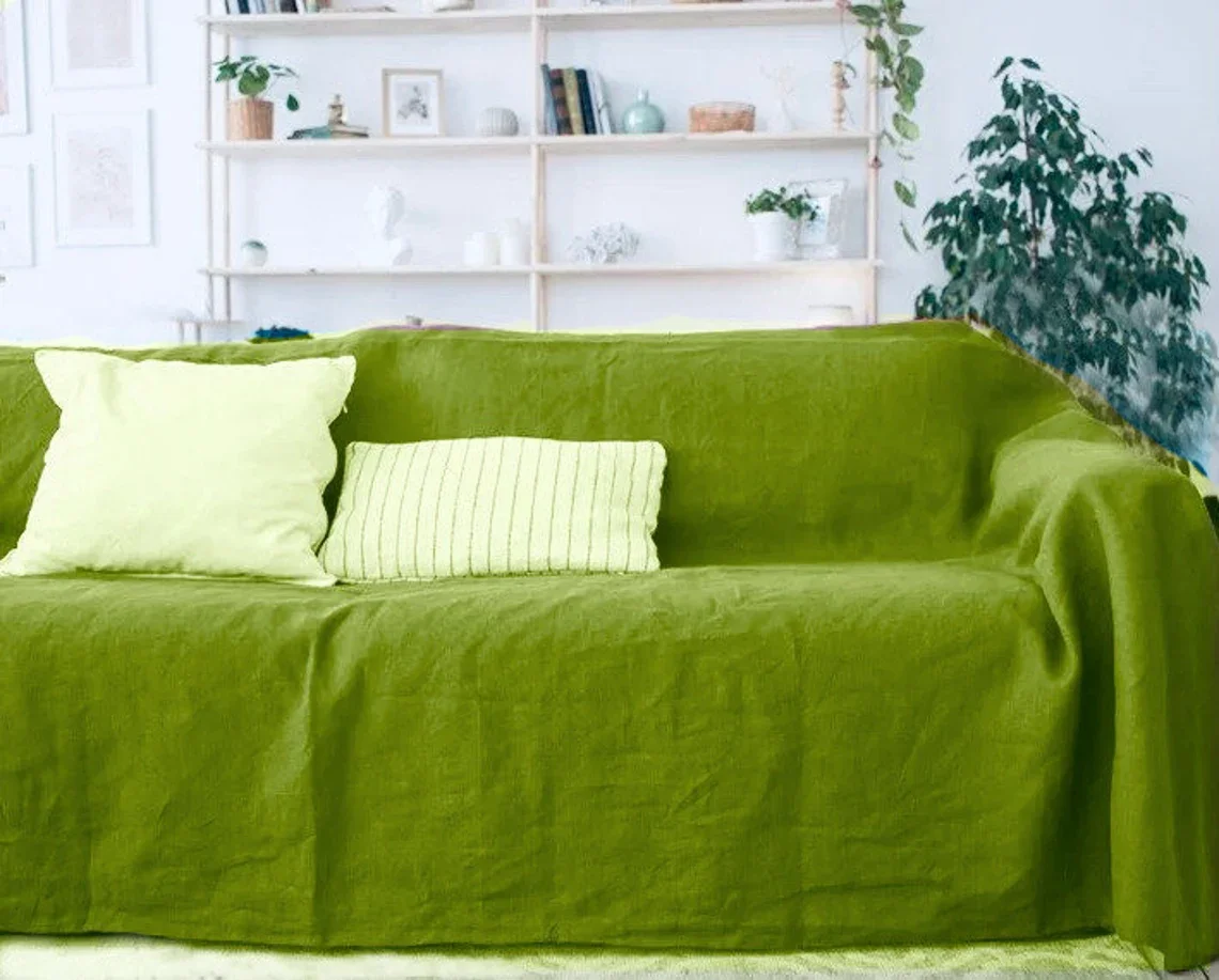 Sofa Seat Cover 100% Cotton Couch Protector Bohemian Large Sofa Cover Sectional Sofa throw Blanket Farmhouse Bedding Decor Loves