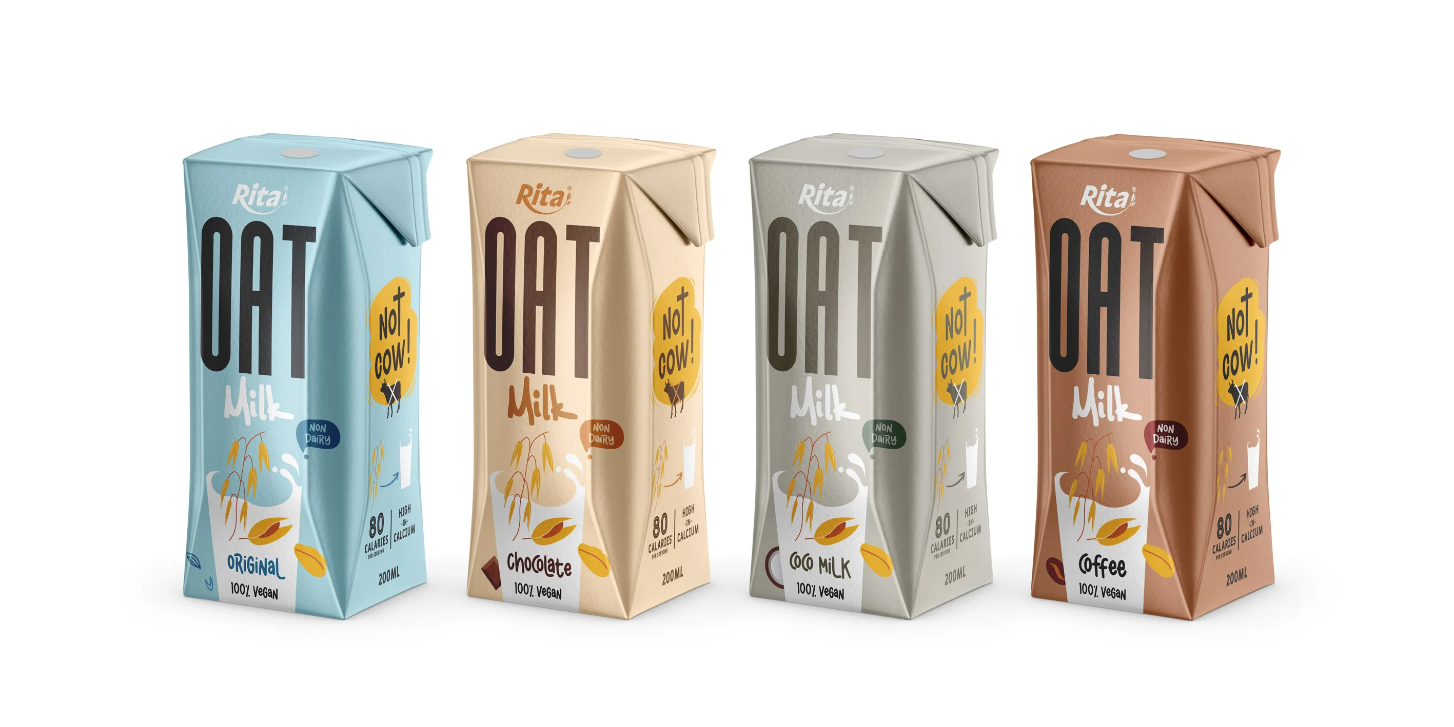 Oat Milk Paper Box 200ml with Coco Milk Flavor from Vietnam Supplier Best Seller OEM ODM