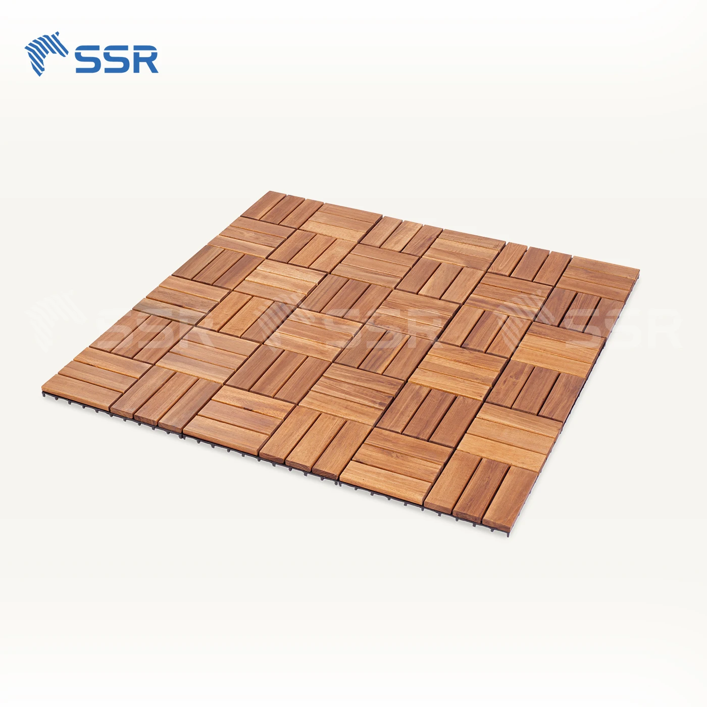 SSR VINA interlocking decking tiles acacia wood deck tile interlocking outdoor deck tiles made in Vietnam