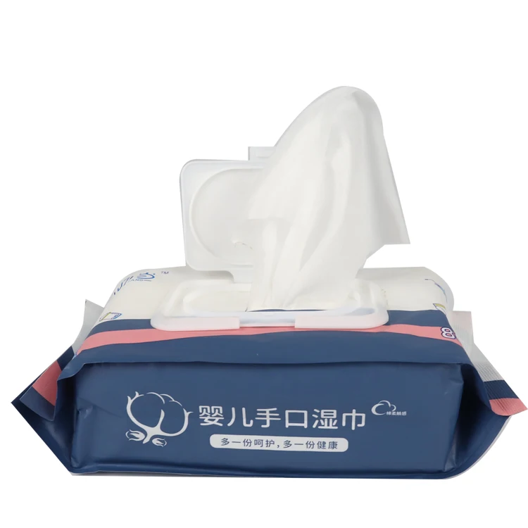 China Manufacturer High Quality Wholesale 80pcs Private Labels Plain Baby Wipes Disposable Wet Towels